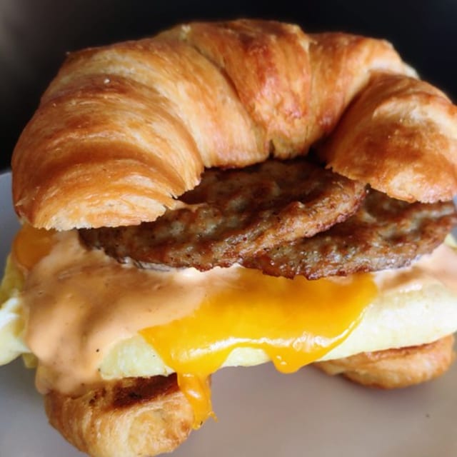 Croissant Breakfast Sandwich.