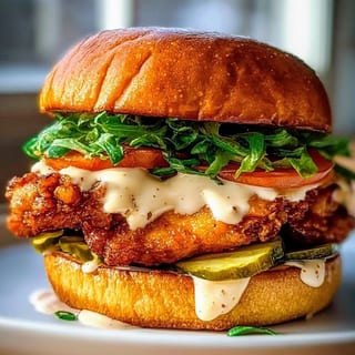 Crispy Chicken Sand., Fries & drink