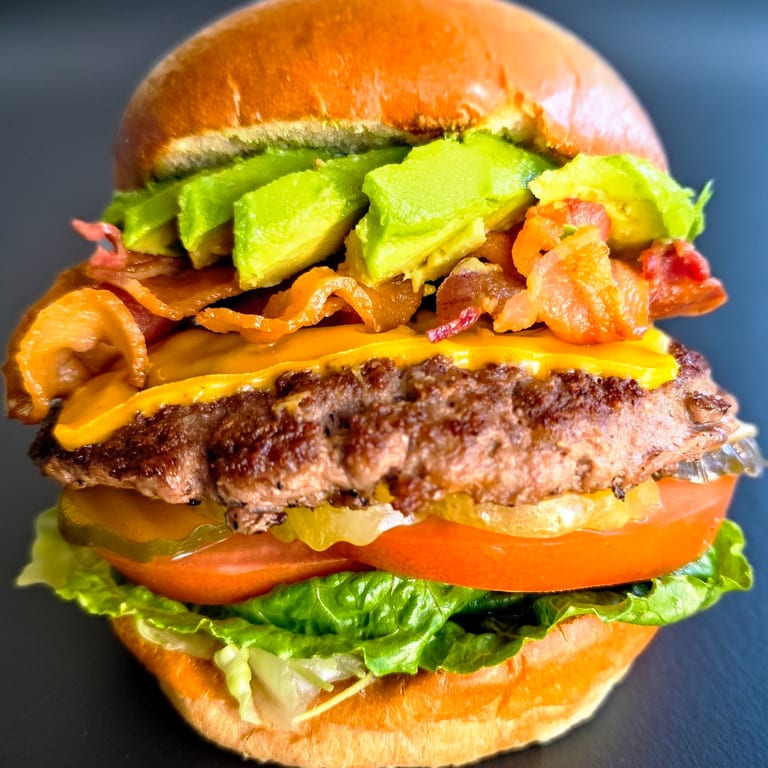 Indulge in Our Bacon Avocado Burger
